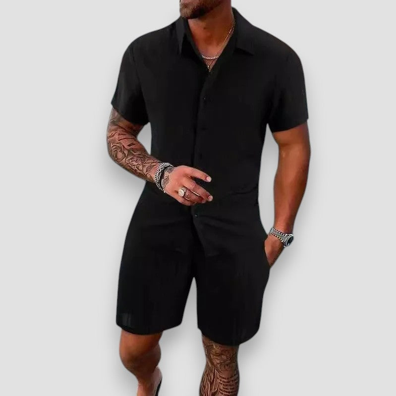 Spencer | Cotton and linen shirt and pants set