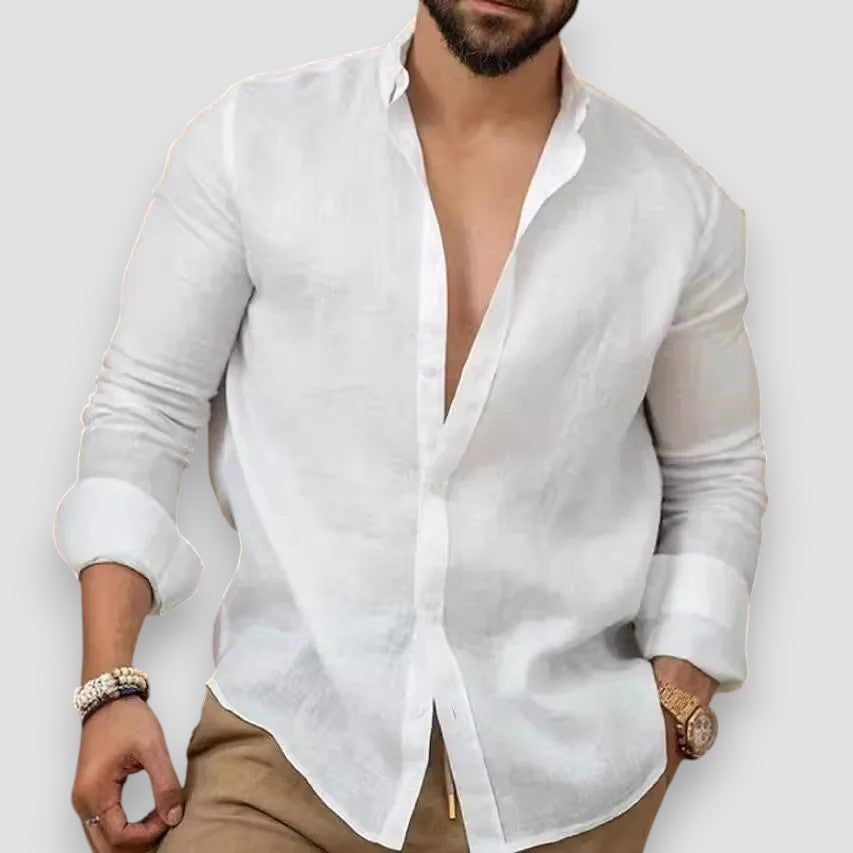 Alfred | Classic cotton and linen button-down shirt