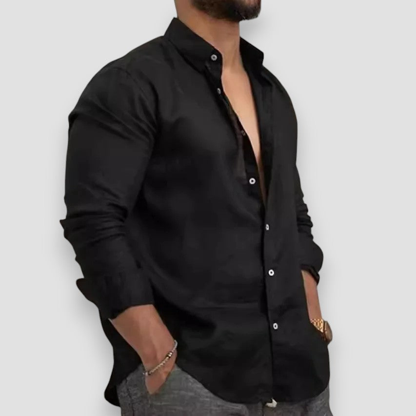 Alfred | Classic cotton and linen button-down shirt