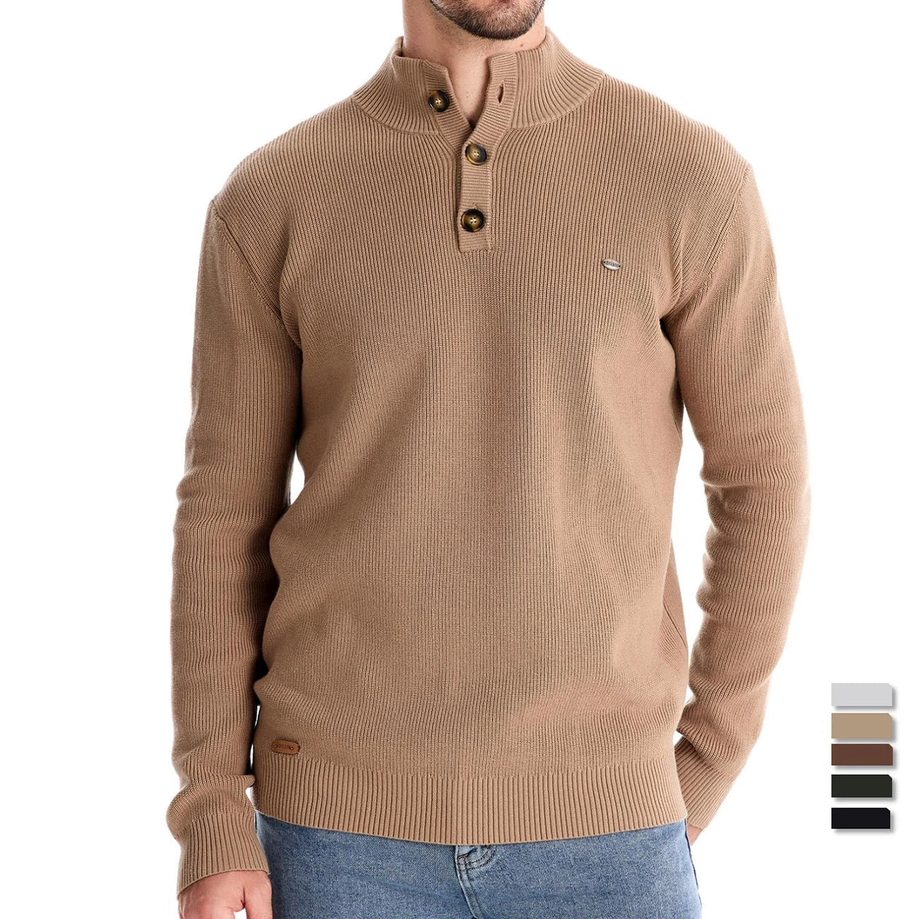 Quentin | MEN'S SWEATER WITH BUTTON DESIGN
