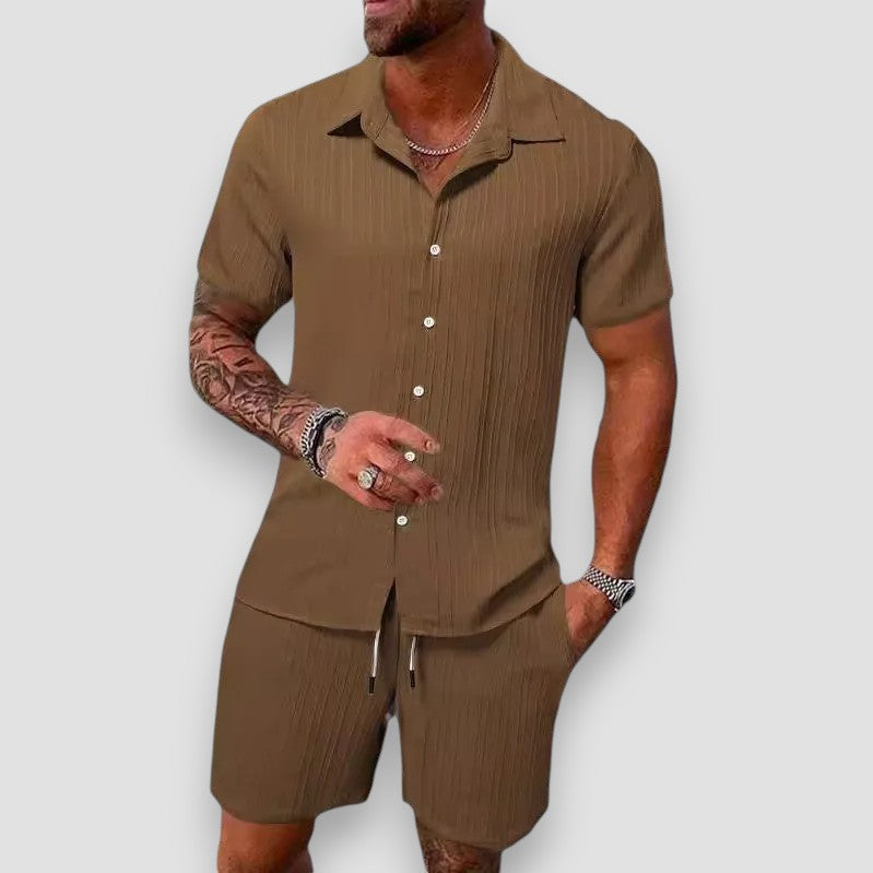 Spencer | Cotton and linen shirt and pants set