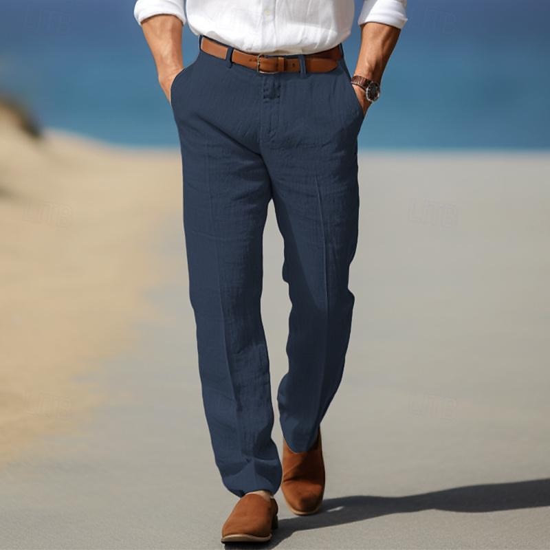 Armando | LUXURY MEN'S PREMIUM LINEN PANTS (WITH BELT LOOPS)