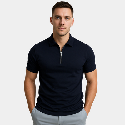 Spencer | MODERN POLO SHIRT WITH MID-ZIP