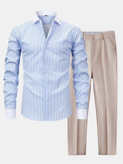 Richard | WINCHESTER STRIPED SHIRT & SLIM FIT TROUSERS