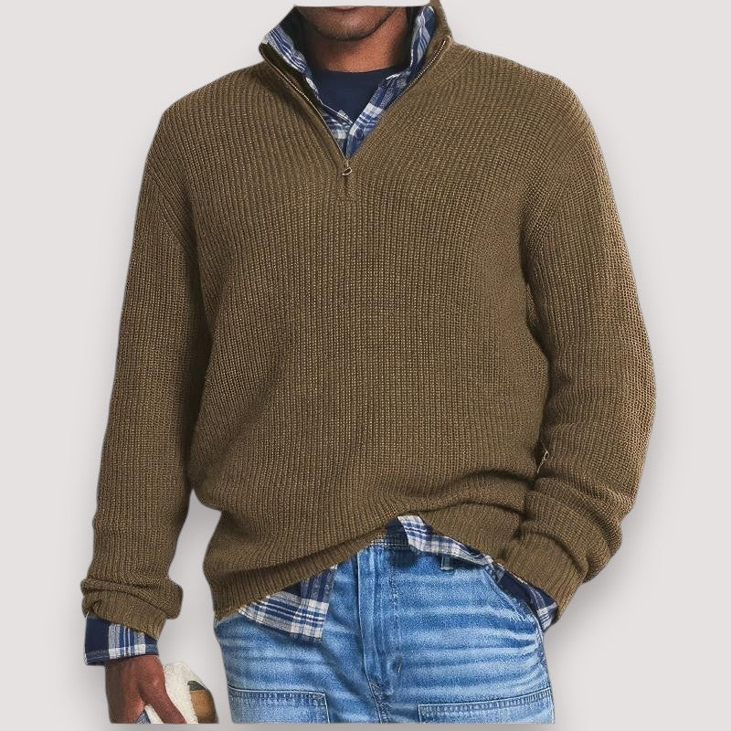 Sam | Men's Knitted Sweater with Zip