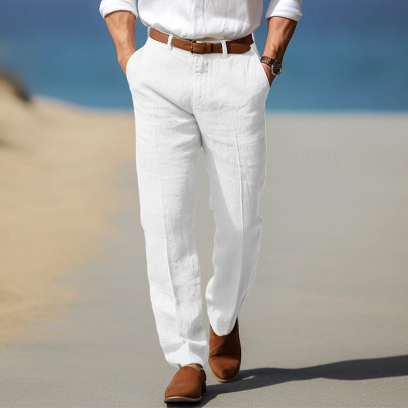 Armando | LUXURY MEN'S PREMIUM LINEN PANTS (WITH BELT LOOPS)