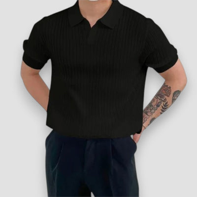 Chris | Ribbed Cotton Polo Shirt