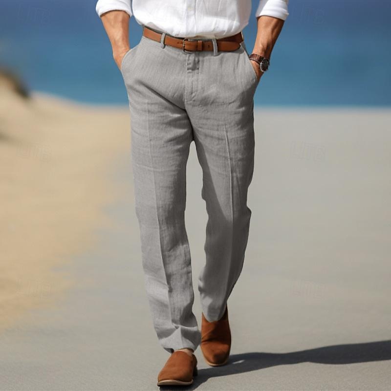 Armando | LUXURY MEN'S PREMIUM LINEN PANTS (WITH BELT LOOPS)