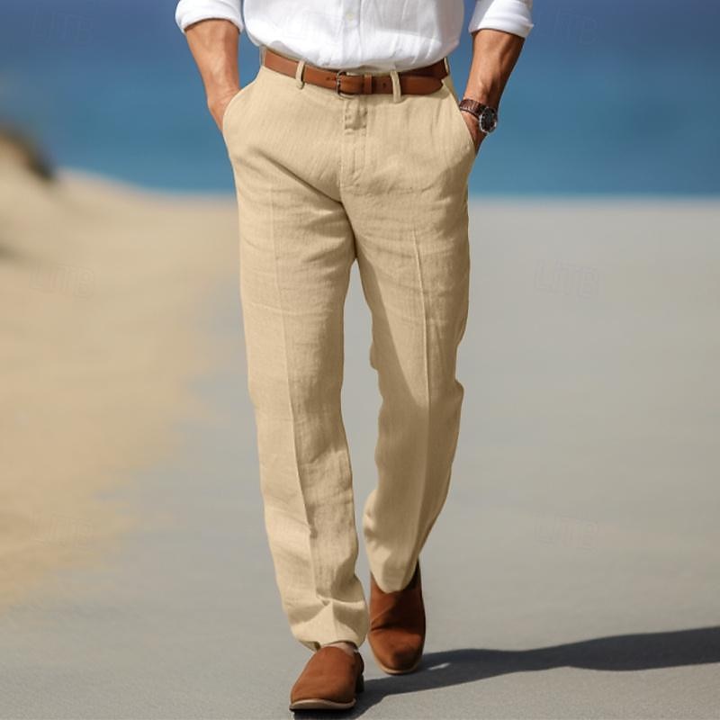 Armando | LUXURY MEN'S PREMIUM LINEN PANTS (WITH BELT LOOPS)